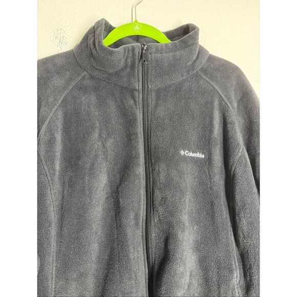 Columbia Women's Fleece Jacket Black Zip up Long Sleeves Pockets Size 3X - Picture 2 of 11